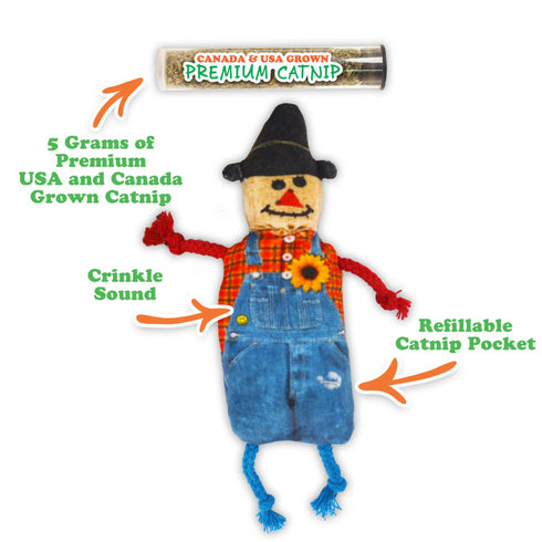 MeowIjuana Get Spooked Scarecrow Refillable Cat Toy - Poudre Pet & Feed Supply 2